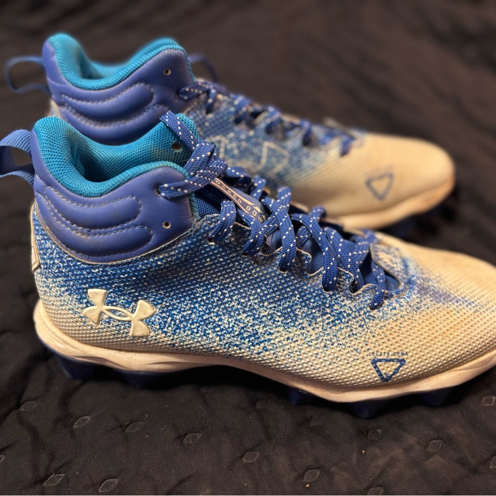 Under Armour Blue and White Unisex Football Cleats